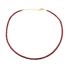 Ruby Silver Necklace