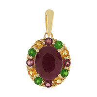 Ruby Silver Pendant