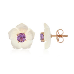 Mother of Pearl Silver Earrings (Gems en Vogue)