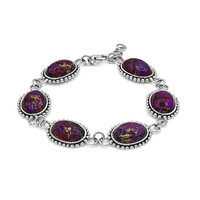 Kingman Purple Mojave Turquoise Silver Bracelet (Art of Nature)