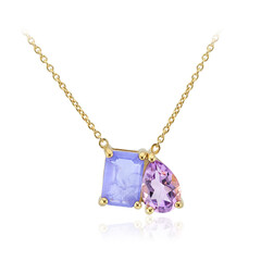 Lavender Quartz Silver Necklace