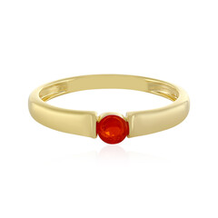 Fire Opal Silver Ring
