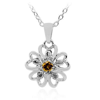 Cognac Scapolite Silver Necklace