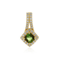 Nigerian Neon Tourmaline Silver Pendant