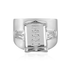 White Quartz Silver Ring