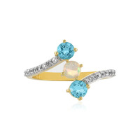Blue Apatite Silver Ring