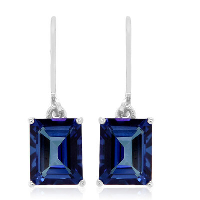 Royal Blue Topaz Silver Earrings