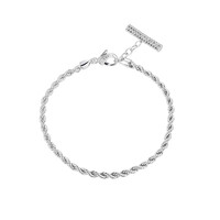 White Topaz Brass Bracelet (Juwelo Style)