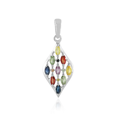 Pink Sapphire Silver Pendant