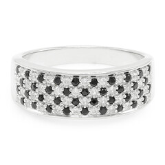Black Spinel Silver Ring