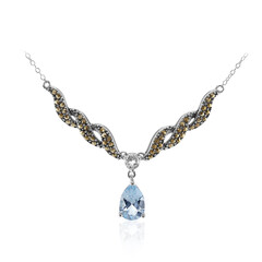 Sky Blue Topaz Silver Necklace