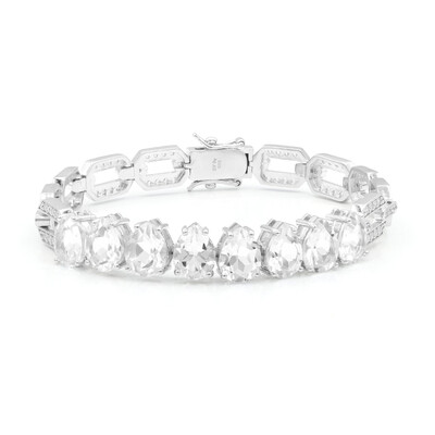 White Topaz Silver Bracelet