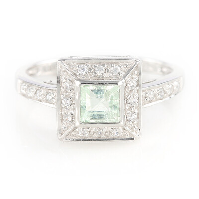 Cuprian Tourmaline Silver Ring
