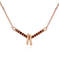9K I4 Red Diamond Gold Necklace