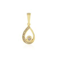 I2 Champagne Diamond Silver Pendant