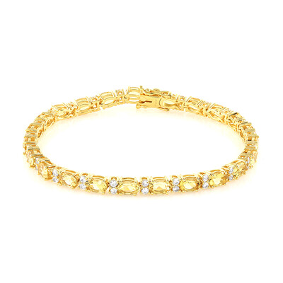 Golden Beryl Silver Bracelet