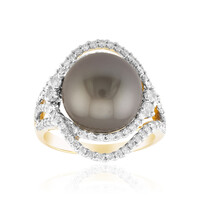 18K Tahitian Pearl Gold Ring (TPC)