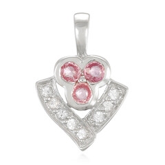 Pink Sapphire Silver Pendant