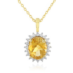 Citrine Silver Necklace