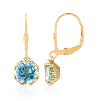 Sky Blue Topaz Silver Earrings