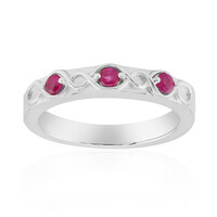 Burmese Ruby Silver Ring (Pallanova)