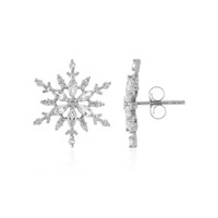 White Topaz Silver Earrings