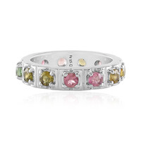 Fancy Tourmaline Silver Ring