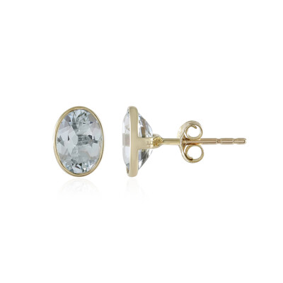 9K Brazilian Aquamarine Gold Earrings