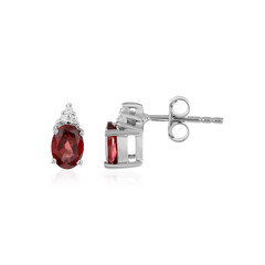 Mozambique Garnet Silver Earrings