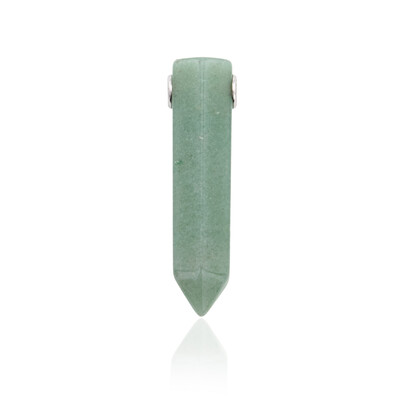 Green Aventurine Silver Pendant (MONOSONO COLLECTION)