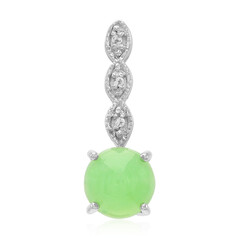 Imperial Chrysoprase Silver Pendant