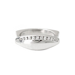 White Topaz Silver Ring