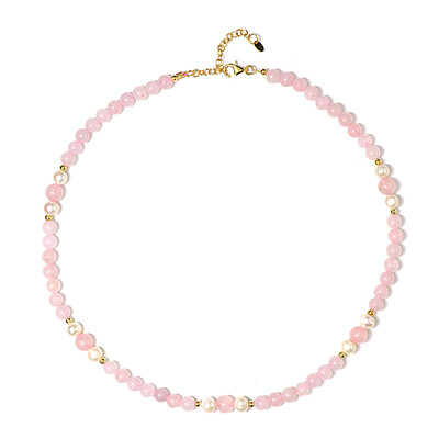 Rose Quartz Silver Necklace