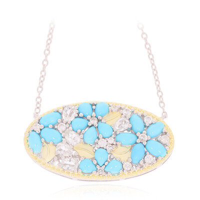 Sleeping Beauty Turquoise Silver Necklace (Dallas Prince Designs)