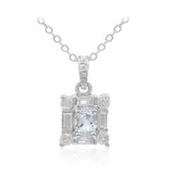 Sky Blue Topaz Silver Necklace
