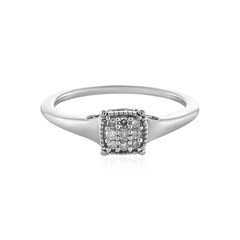 I1 (I) Diamond Silver Ring