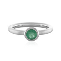 Russian Emerald Silver Ring