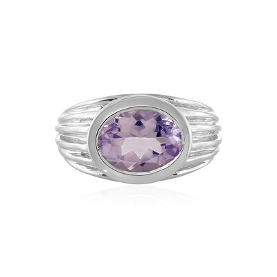 Lavender Quartz Silver Ring