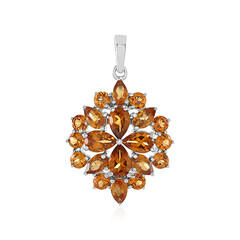 Hessonite Garnet Silver Pendant