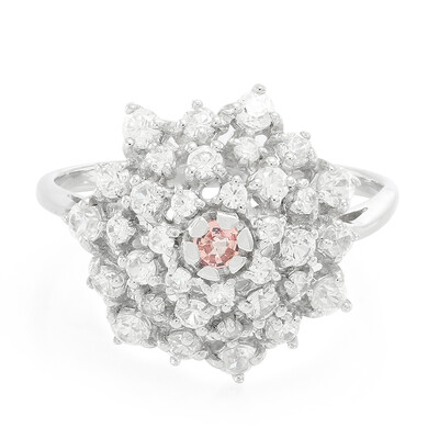 Padparadscha Sapphire Silver Ring