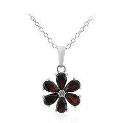 Garnet Silver Necklace