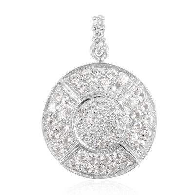 White Sapphire Silver Pendant
