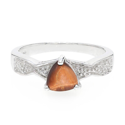 Red Tiger´s Eye Silver Ring