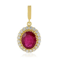 Madagascar Ruby Silver Pendant