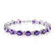 Zambian Amethyst Silver Bracelet