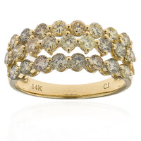 14K SI2 Fancy Diamond Gold Ring (CIRARI)