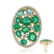 9K Zambian Emerald Gold Ring