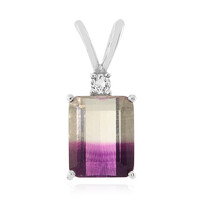 Bi Colour Fluorite Silver Pendant