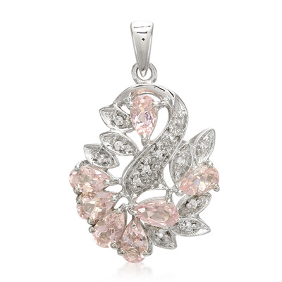 Pink Cuprian Tourmaline Silver Pendant