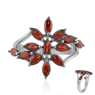 Mozambique Garnet Silver Ring